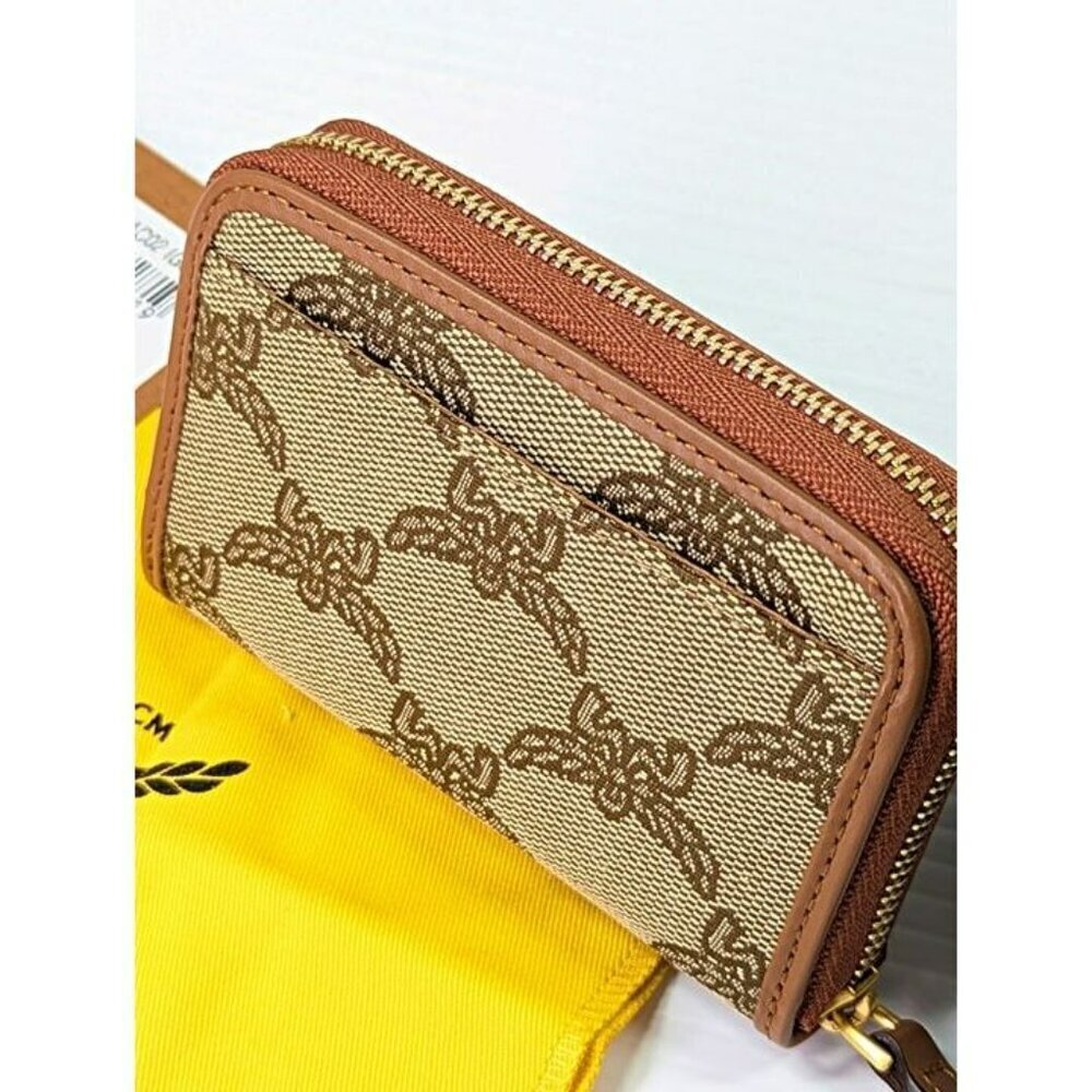 MCM Himmel Zip Around Fabric Logo Wallet (MSRP $310) - Picture 4 of 6